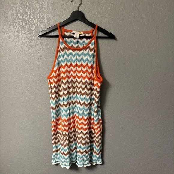 C&C California Chevron Knit Dress/Swim Coverup Women's Size  L - Picture 1 of 3